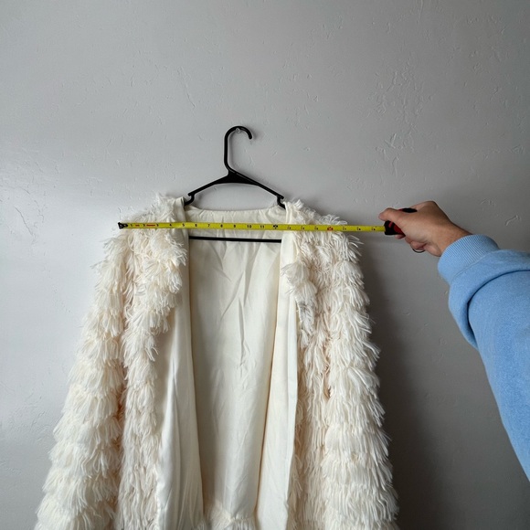 Fluffy coat, worn once! - Picture 6 of 6